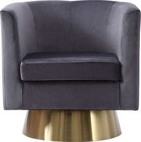 Meridian Furniture Bellagio Grey Velvet Accent Chair