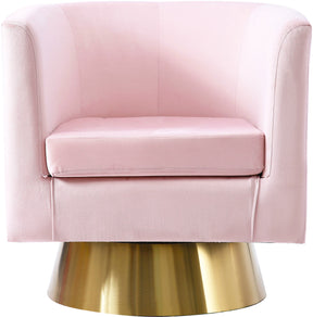 Meridian Furniture Bellagio Pink Velvet Accent Chair