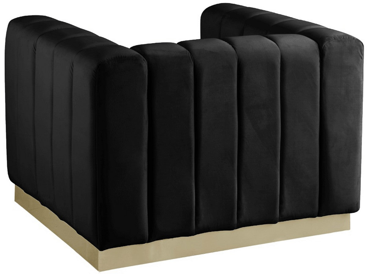 Meridian Furniture Marlon Black Velvet Chair