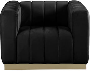 Meridian Furniture Marlon Black Velvet Chair