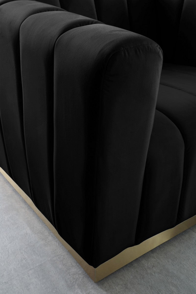 Meridian Furniture Marlon Black Velvet Chair