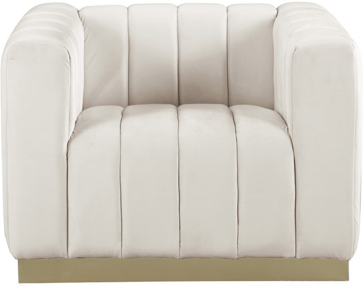 Meridian Furniture Marlon Cream Velvet Chair