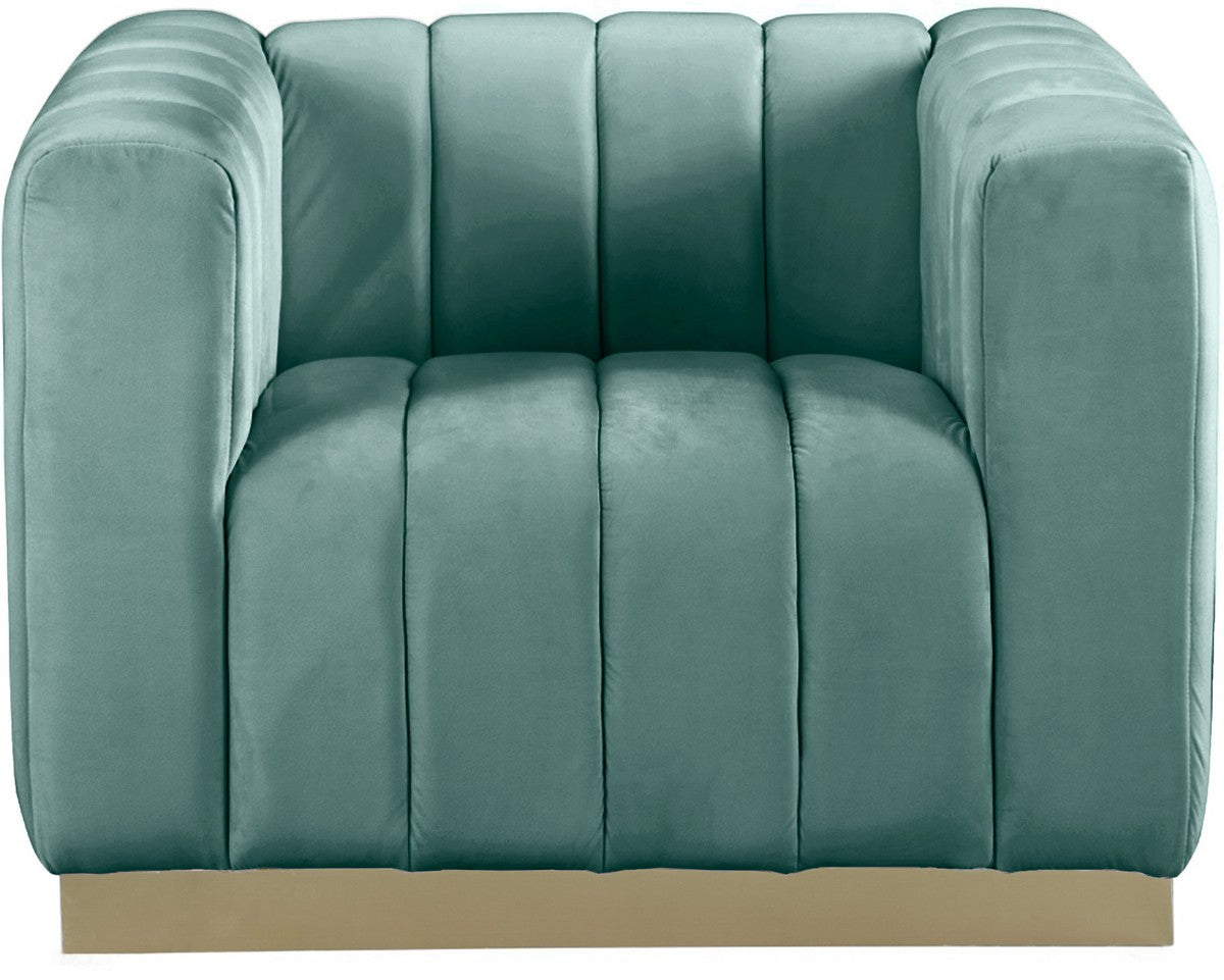 Meridian Furniture Marlon Mint Velvet Chair