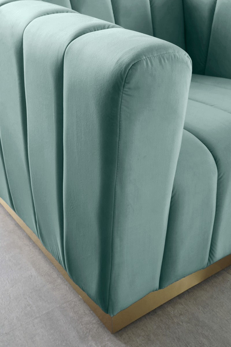 Meridian Furniture Marlon Mint Velvet Chair