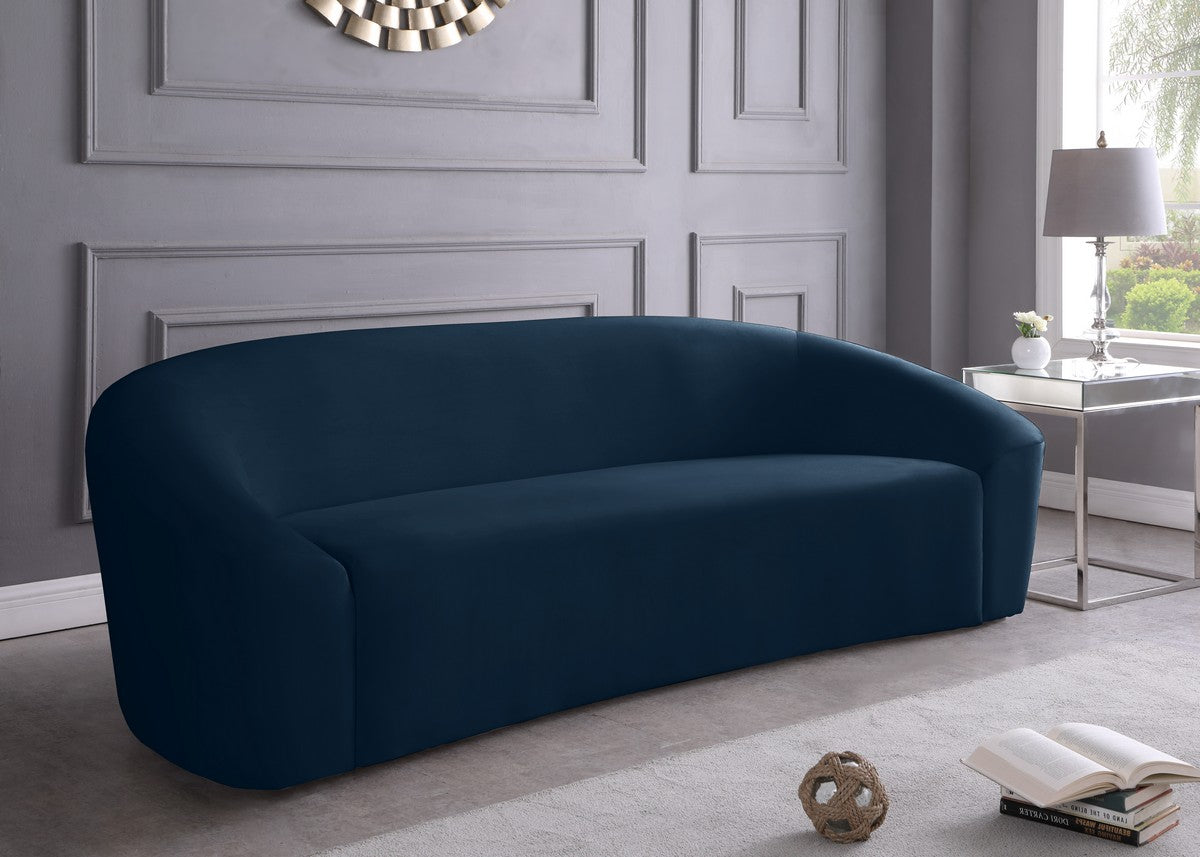 Meridian Furniture Riley Navy Velvet Sofa