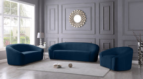 Meridian Furniture Riley Navy Velvet Sofa