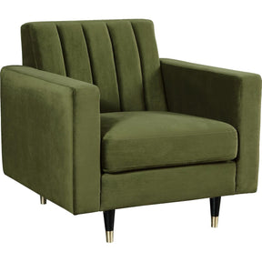 Meridian Furniture Lola Olive Velvet ChairMeridian Furniture - Chair - Minimal And Modern - 1