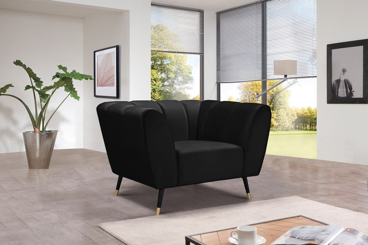 Meridian Furniture Beaumont Black Velvet Chair