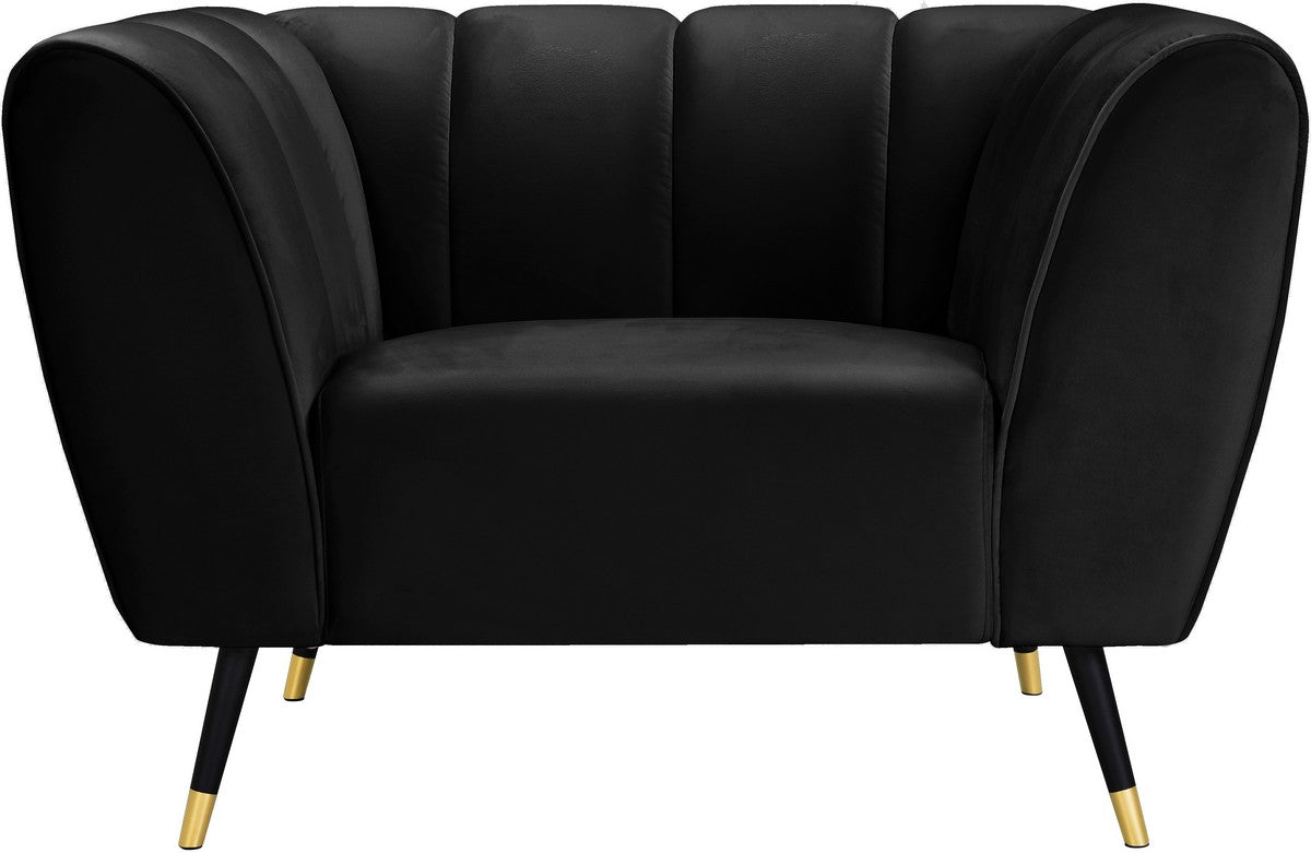 Meridian Furniture Beaumont Black Velvet Chair