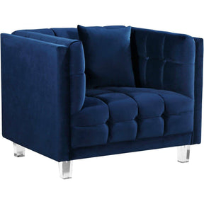 Meridian Furniture Mariel Navy Velvet ChairMeridian Furniture - Chair - Minimal And Modern - 1