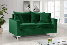 Meridian Furniture Naomi Green Velvet Loveseat