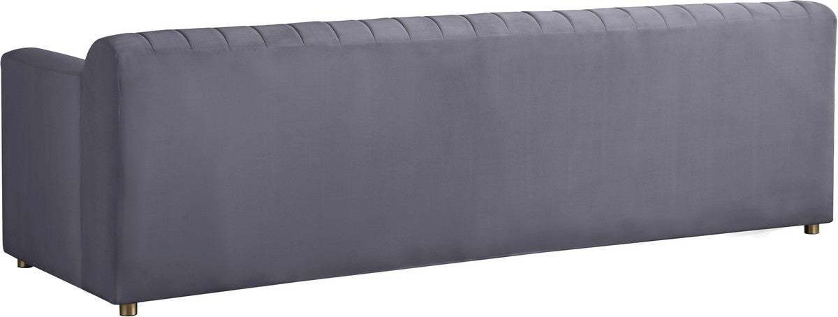 Meridian Furniture Naya Grey Velvet Sofa