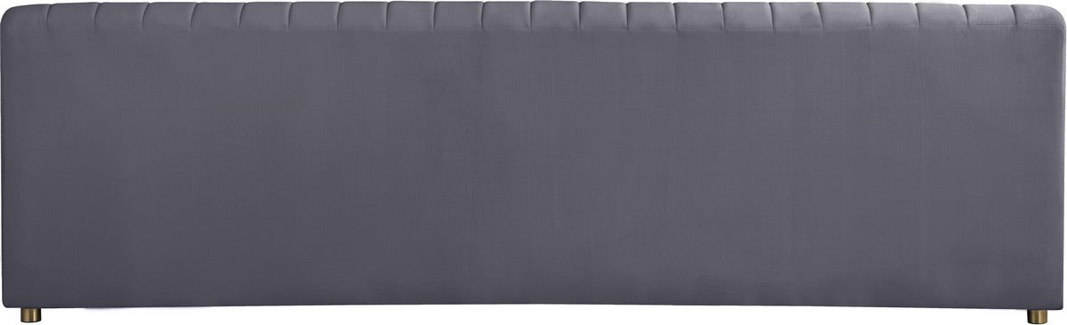 Meridian Furniture Naya Grey Velvet Sofa