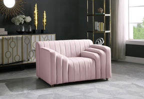 Meridian Furniture Naya Pink Velvet Chair