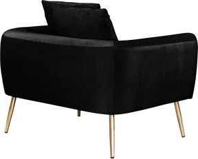 Meridian Furniture Quinn Black Velvet Chair