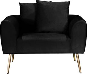 Meridian Furniture Quinn Black Velvet Chair