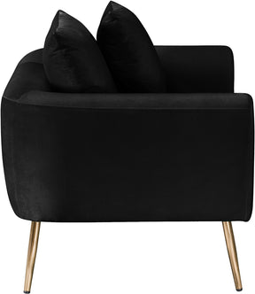 Meridian Furniture Quinn Black Velvet Chair