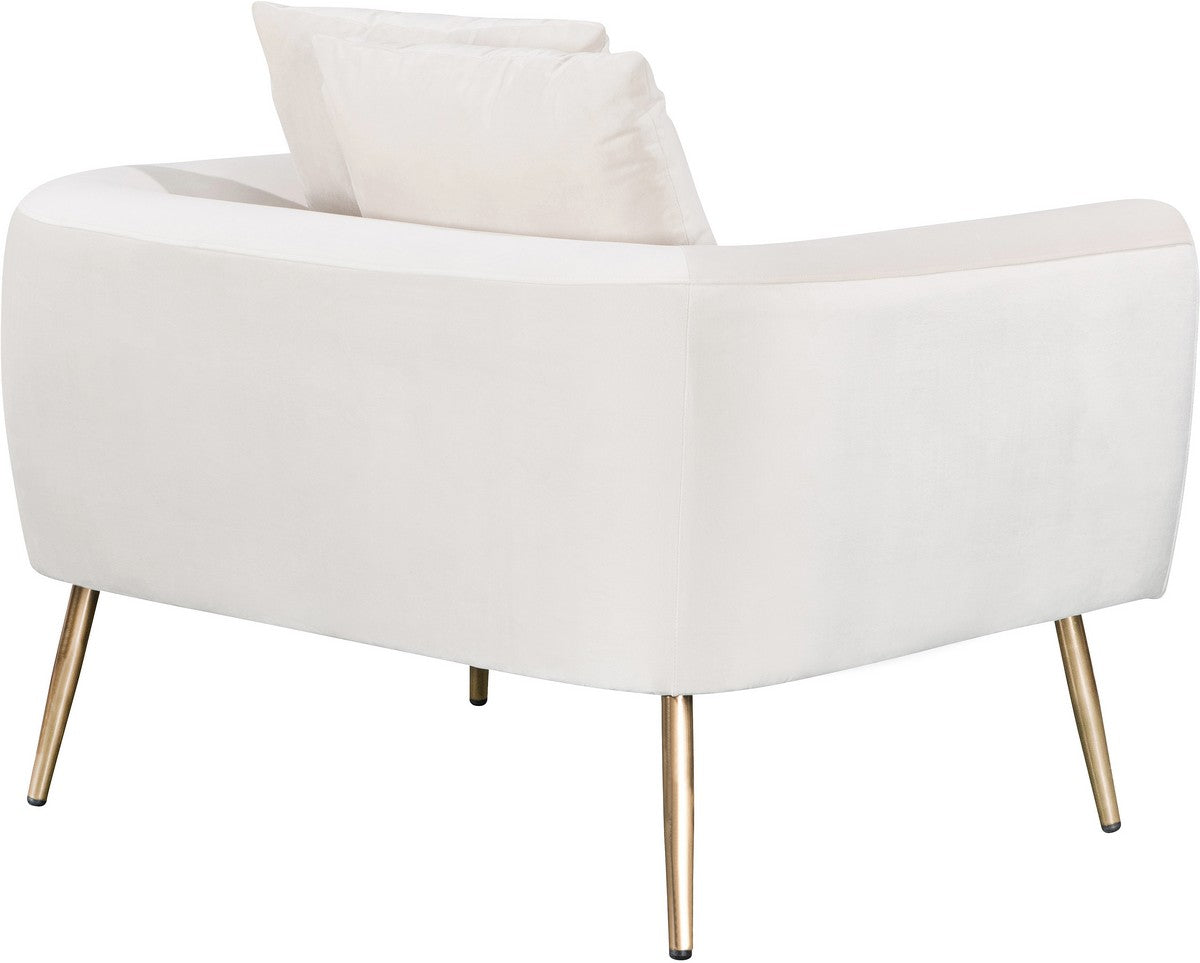 Meridian Furniture Quinn Cream Velvet Chair