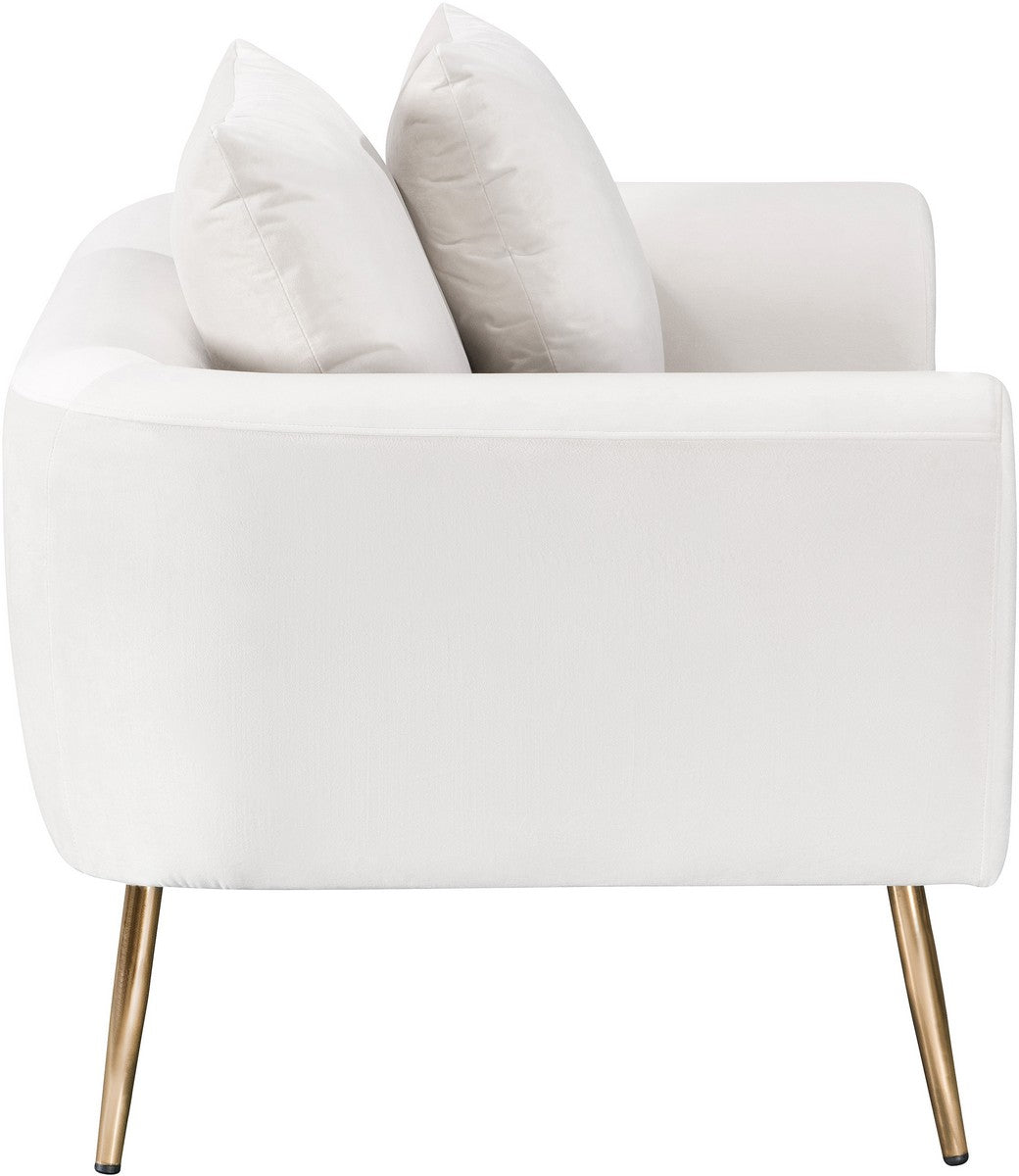 Meridian Furniture Quinn Cream Velvet Chair