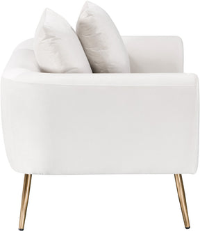 Meridian Furniture Quinn Cream Velvet Chair