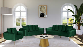 Meridian Furniture Quinn Green Velvet Chair