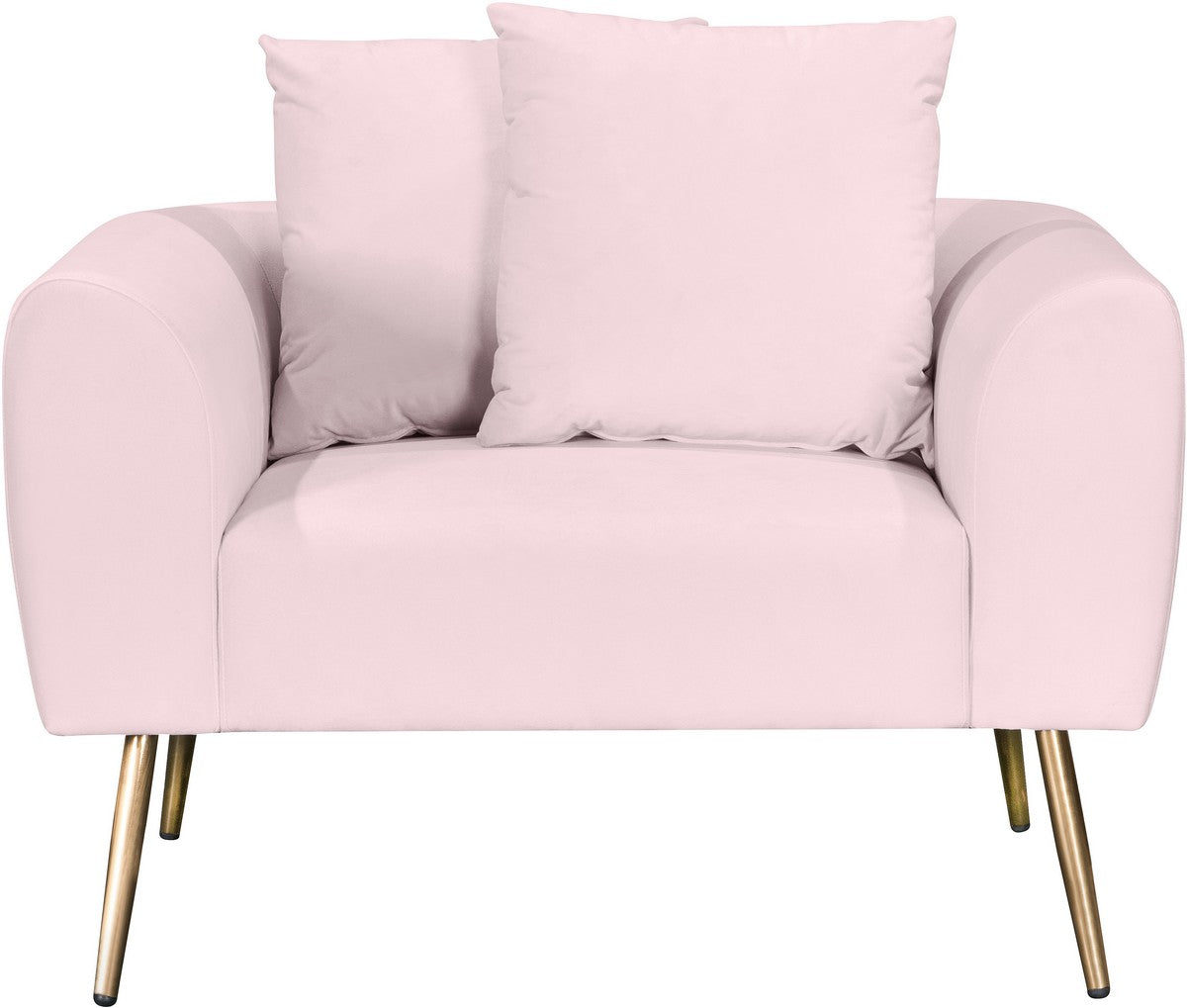 Meridian Furniture Quinn Pink Velvet Chair