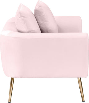 Meridian Furniture Quinn Pink Velvet Chair