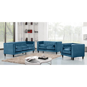 Meridian Furniture Taylor Light Blue Velvet Loveseat-Minimal & Modern