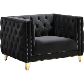 Meridian Furniture Michelle Black Velvet ChairMeridian Furniture - Chair - Minimal And Modern - 1