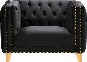 Meridian Furniture Michelle Black Velvet Chair