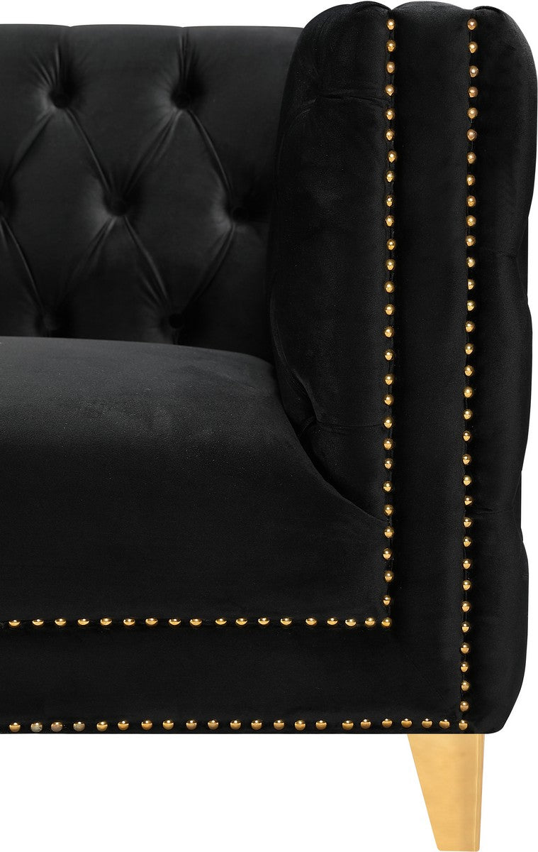 Meridian Furniture Michelle Black Velvet Chair