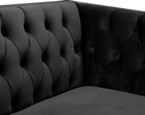 Meridian Furniture Michelle Black Velvet Chair