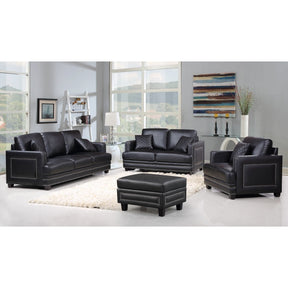 Meridian Furniture Ferrara Black Faux Leather Chair