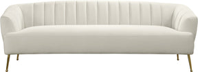 Meridian Furniture Tori Cream Velvet Sofa