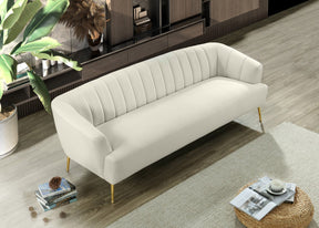 Meridian Furniture Tori Cream Velvet Sofa