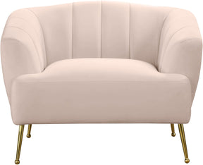 Meridian Furniture Tori Pink Velvet Chair