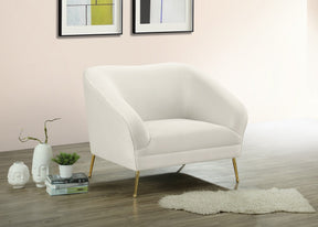 Meridian Furniture Hermosa Cream Velvet Chair