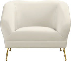 Meridian Furniture Hermosa Cream Velvet Chair