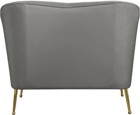 Meridian Furniture Hermosa Grey Velvet Chair