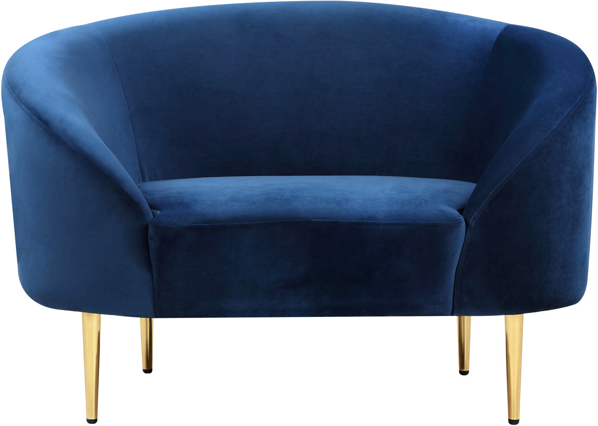 Meridian Furniture Ritz Navy Velvet Chair