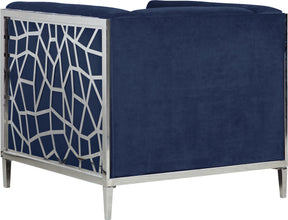 Meridian Furniture Opal Navy Velvet Chair