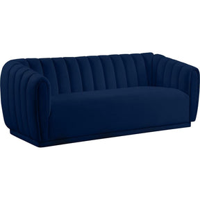 Meridian Furniture Dixie Navy Velvet SofaMeridian Furniture - Sofa - Minimal And Modern - 1