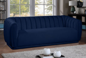 Meridian Furniture Dixie Navy Velvet Sofa