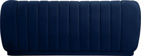 Meridian Furniture Dixie Navy Velvet Sofa