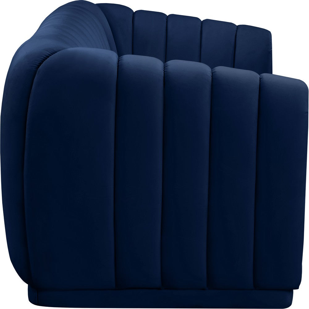 Meridian Furniture Dixie Navy Velvet Sofa