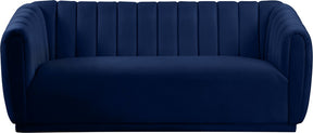 Meridian Furniture Dixie Navy Velvet Sofa