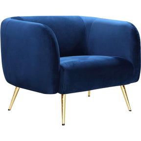 Meridian Furniture Harlow Navy Velvet ChairMeridian Furniture - Chair - Minimal And Modern - 1