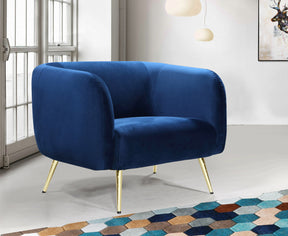 Meridian Furniture Harlow Navy Velvet Chair