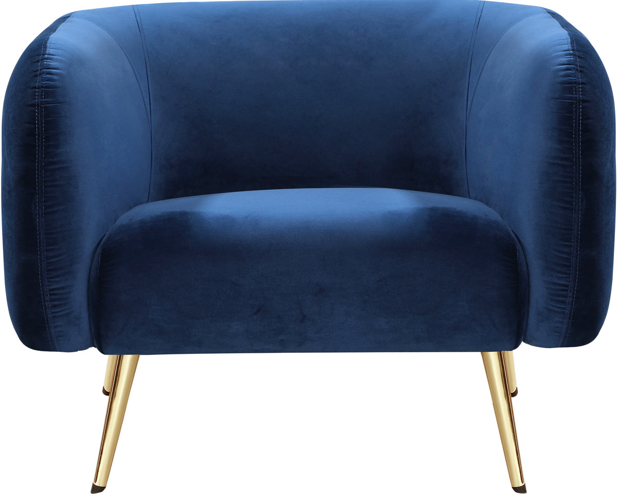 Meridian Furniture Harlow Navy Velvet Chair