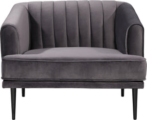 Meridian Furniture Rory Grey Velvet Chair